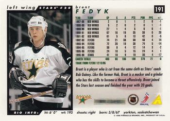 1996-97 Score #191 Brent Fedyk Back