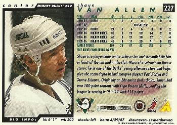 1996-97 Score #227 Shaun Van Allen Back