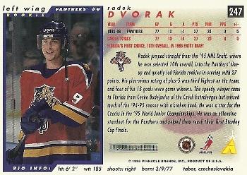 1996-97 Score #247 Radek Dvorak Back