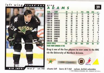 1996-97 Score #39 Greg Adams Back