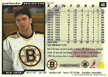 1996-97 Score #40 Bill Ranford Back