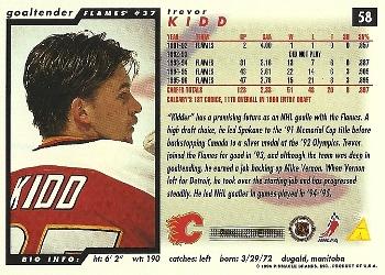 1996-97 Score #58 Trevor Kidd Back