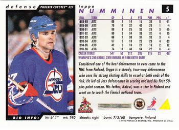 1996-97 Score #5 Teppo Numminen Back