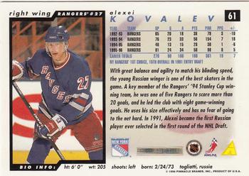 1996-97 Score #61 Alexei Kovalev Back