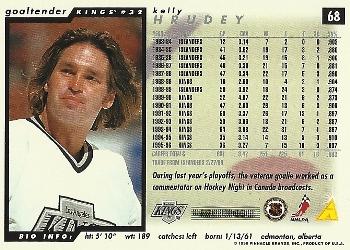 1996-97 Score #68 Kelly Hrudey Back