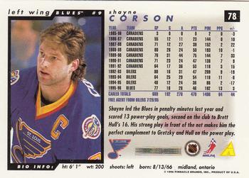 1996-97 Score #78 Shayne Corson Back