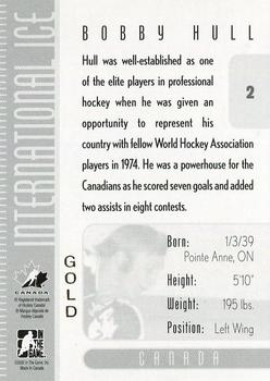 2006-07 In The Game Used International Ice - Gold #2 Bobby Hull  Back