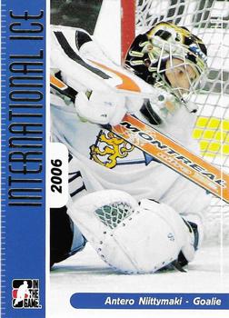 2006-07 In The Game Used International Ice - Gold #16 Antero Niittymaki  Front