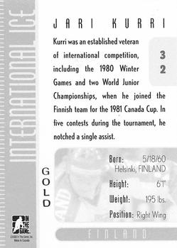 2006-07 In The Game Used International Ice - Gold #32 Jari Kurri  Back