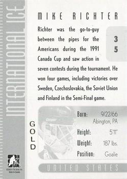 2006-07 In The Game Used International Ice - Gold #35 Mike Richter  Back