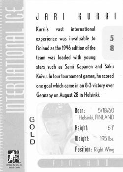 2006-07 In The Game Used International Ice - Gold #58 Jari Kurri  Back