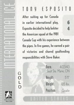 2006-07 In The Game Used International Ice - Gold #64 Tony Esposito  Back