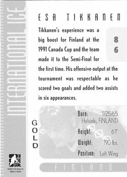 2006-07 In The Game Used International Ice - Gold #86 Esa Tikkanen  Back
