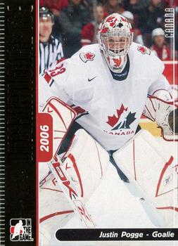 2006-07 In The Game Used International Ice - Gold #99 Justin Pogge  Front