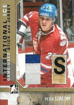 2006-07 In The Game Used International Ice - Stick and Jersey Gold #SJ-11 Peter Stastny  Front
