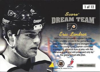 1996-97 Score - Dream Team #1 Eric Lindros Back