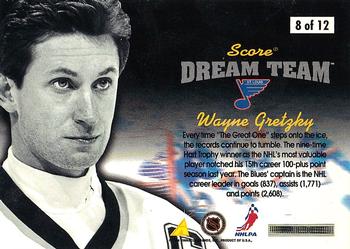 1996-97 Score - Dream Team #8 Wayne Gretzky Back