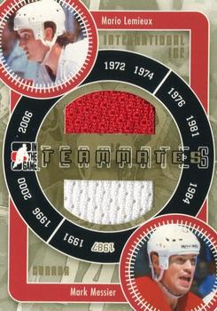2006-07 In The Game Used International Ice - Teammates Gold #IT-02 Mario Lemieux / Mark Messier  Front
