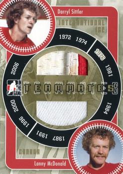 2006-07 In The Game Used International Ice - Teammates Gold #IT-03 Darryl Sittler / Lanny McDonald  Front
