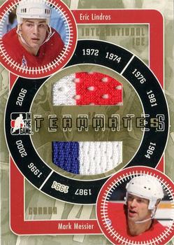 2006-07 In The Game Used International Ice - Teammates Gold #IT-08 Eric Lindros / Mark Messier  Front