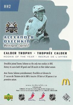 2006-07 Upper Deck McDonald's - Hardware Heroes #HH2 Alexander Ovechkin  Back