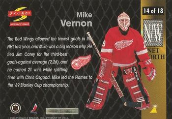 1996-97 Score - Net Worth #14 Mike Vernon Back