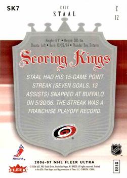 2006-07 Ultra - Scoring Kings #SK7 Eric Staal  Back
