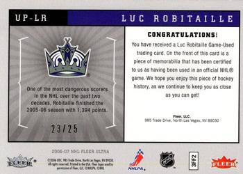 2006-07 Ultra - Uniformity Patches #UP-LR Luc Robitaille  Back