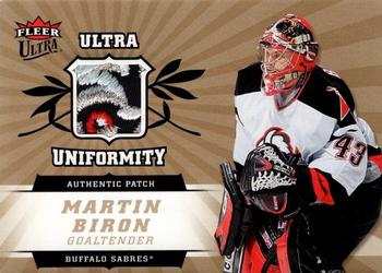 2006-07 Ultra - Uniformity Patches #UP-MB Martin Biron  Front