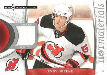 2007-08 Fleer Hot Prospects - Hot Materials #HM-AG Andy Greene  Front