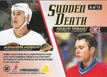 1996-97 Score - Sudden Death #8 Joceyln Thibault / Alexander Mogilny Back
