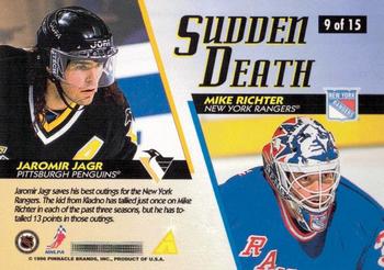 1996-97 Score - Sudden Death #9 Mike Richter / Jaromir Jagr Back