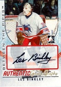 2007-08 In The Game Between the Pipes - Autographs #A-LB Les Binkley  Front