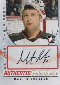 2007-08 In The Game Between the Pipes - Autographs #A-MB Martin Brodeur Front