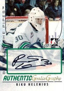 2007-08 In The Game Between the Pipes - Autographs #A-RH Riku Helenius  Front