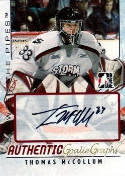 2007-08 In The Game Between the Pipes - Autographs #A-TMC Thomas McCollum  Front