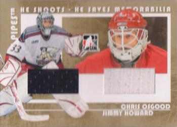 2007-08 In The Game Between the Pipes - He Shoots He Saves #HSHS04 Jimmy Howard / Chris Osgood  Front