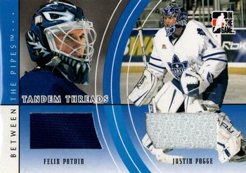 2007-08 In The Game Between the Pipes - Tandem Threads #TT-03 Felix Potvin / Justin Pogge  Front