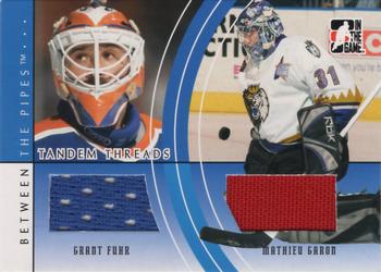 2007-08 In The Game Between the Pipes - Tandem Threads #TT-17 Grant Fuhr / Mathieu Garon  Front