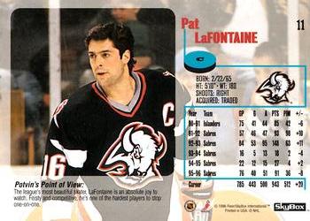 1996-97 SkyBox Impact #11 Pat LaFontaine Back