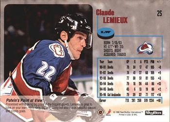 1996-97 SkyBox Impact #25 Claude Lemieux Back