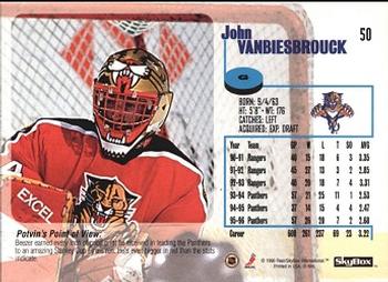 1996-97 SkyBox Impact #50 John Vanbiesbrouck Back