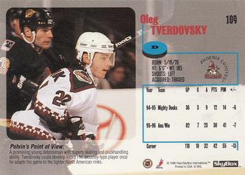 1996-97 SkyBox Impact #109 Oleg Tverdovsky Back