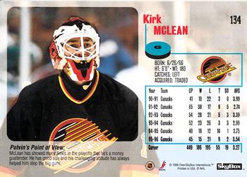1996-97 SkyBox Impact #134 Kirk McLean Back