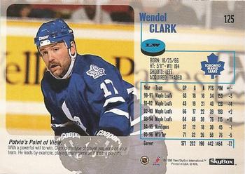 1996-97 SkyBox Impact #125 Wendel Clark Back