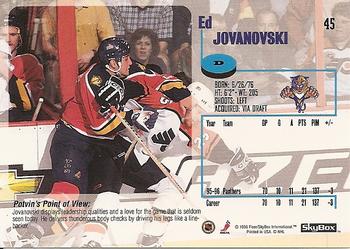 1996-97 SkyBox Impact #45 Ed Jovanovski Back