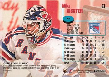 1996-97 SkyBox Impact #83 Mike Richter Back