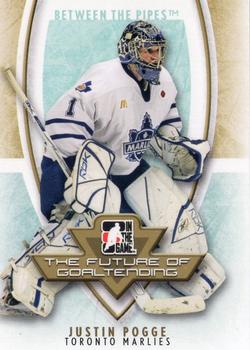 2007-08 In The Game Between the Pipes - The Future of Goaltending #FOG-07 Justin Pogge  Front