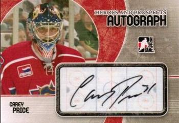 2007-08 In The Game Heroes and Prospects - Autographs #A-CPR Carey Price  Front