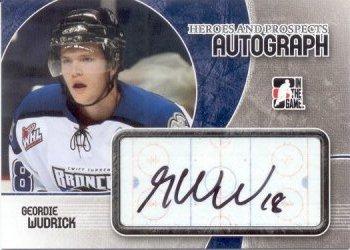 2007-08 In The Game Heroes and Prospects - Autographs #A-GW Geordie Wudrick  Front